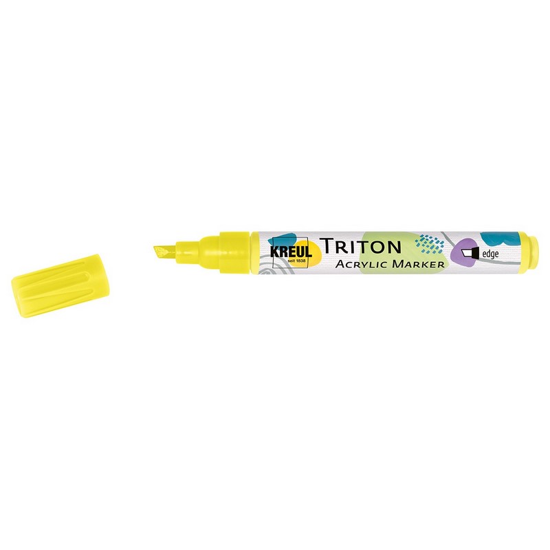Akrylový popisovač KREUL Triton šikmý, NEON žlutý