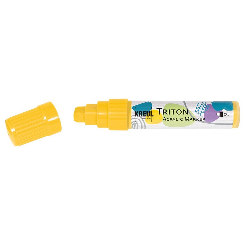 Akrylový popisovač KREUL Triton rovný XXL, žlutá kukuřice