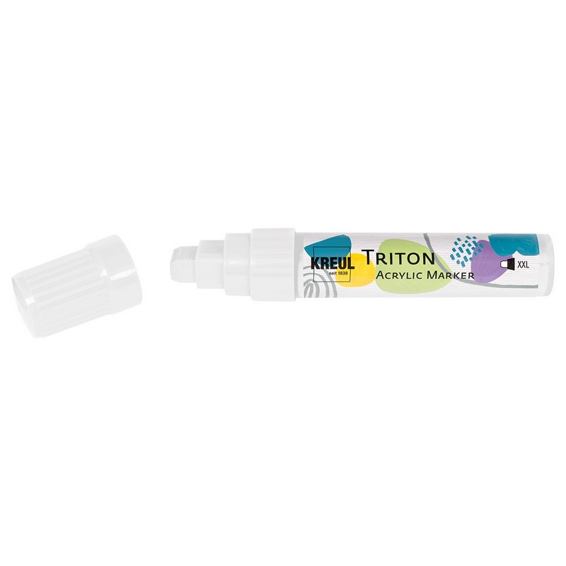 Akrylový popisovač KREUL Triton rovný XXL, bílý