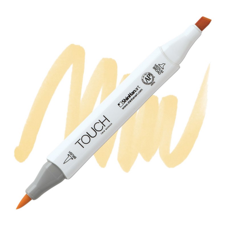 Lihová fixa TOUCH oboustranná Brush & Chisel, Y36 Cream