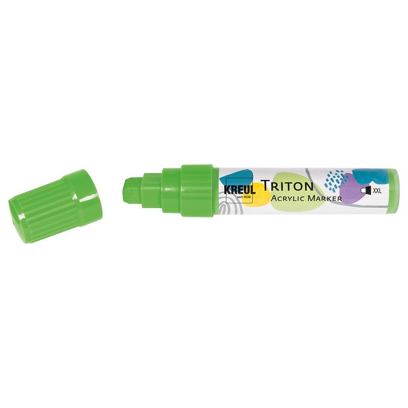 Akrylový popisovač KREUL Triton rovný XXL, žlutozelený