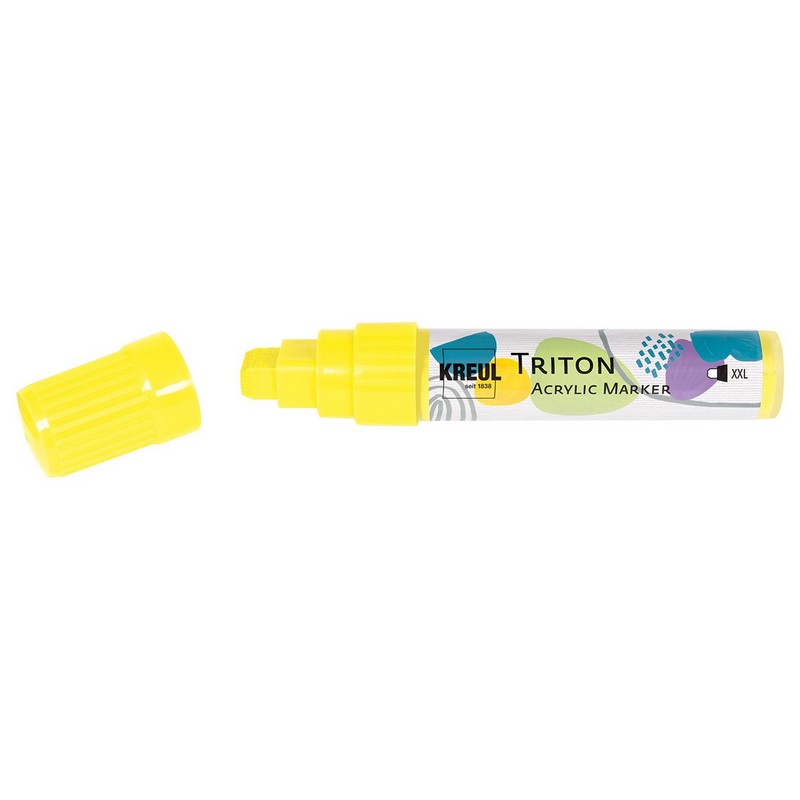 Akrylový popisovač KREUL Triton rovný XXL, citrónový