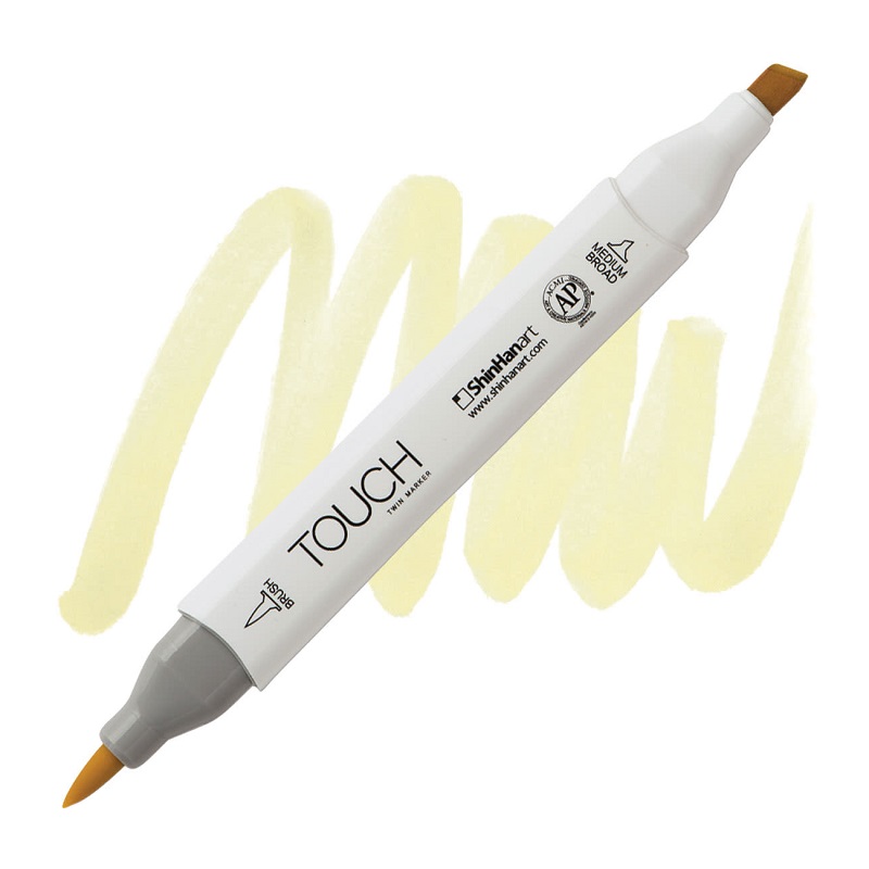 Lihová fixa TOUCH oboustranná Brush & Chisel, Y37 Pastel yellow