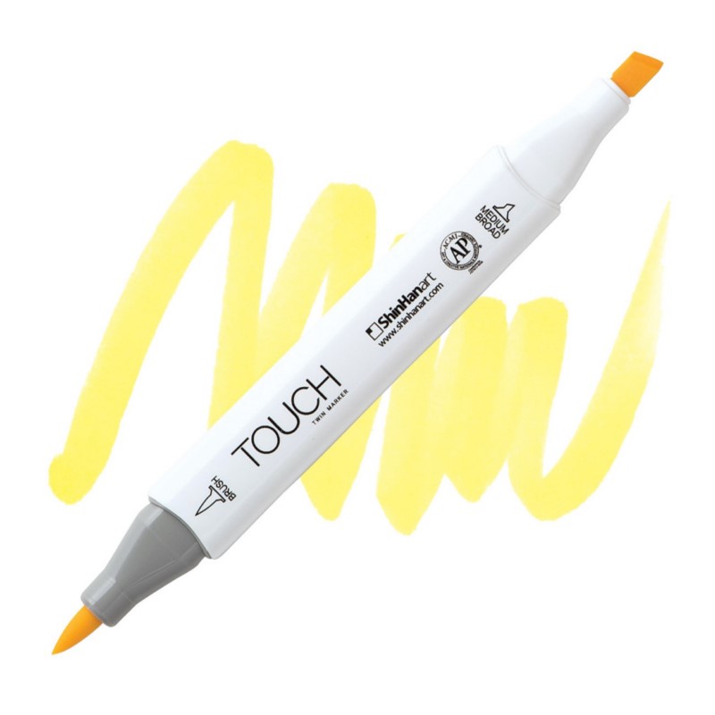 Lihová fixa TOUCH oboustranná Brush & Chisel, Y38 Pale yellow