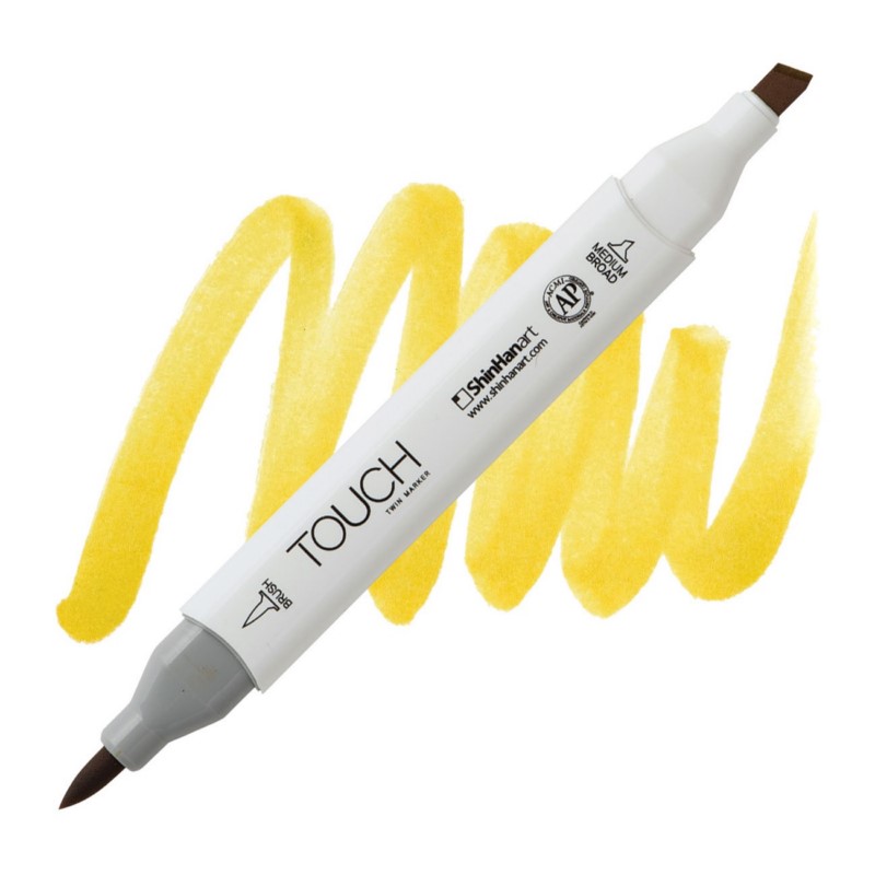 Lihová fixa TOUCH oboustranná Brush & Chisel, Y44 Fresh green
