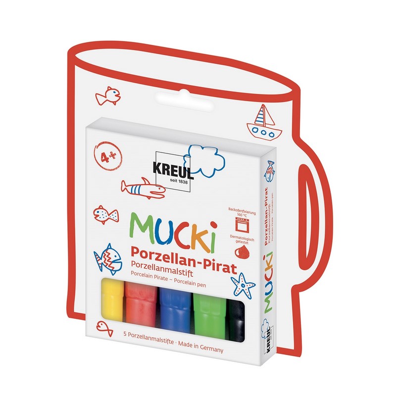 KREUL Fixy na porcelán MUCKI, sada 5ks