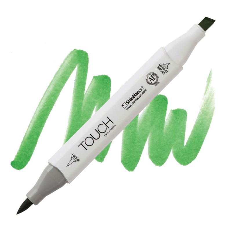 Lihová fixa TOUCH oboustranná Brush & Chisel, GY47 Grass green