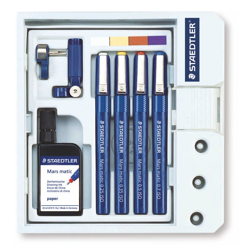 Technické pero STAEDTLER Mars Matic, 4ks + příslušenství