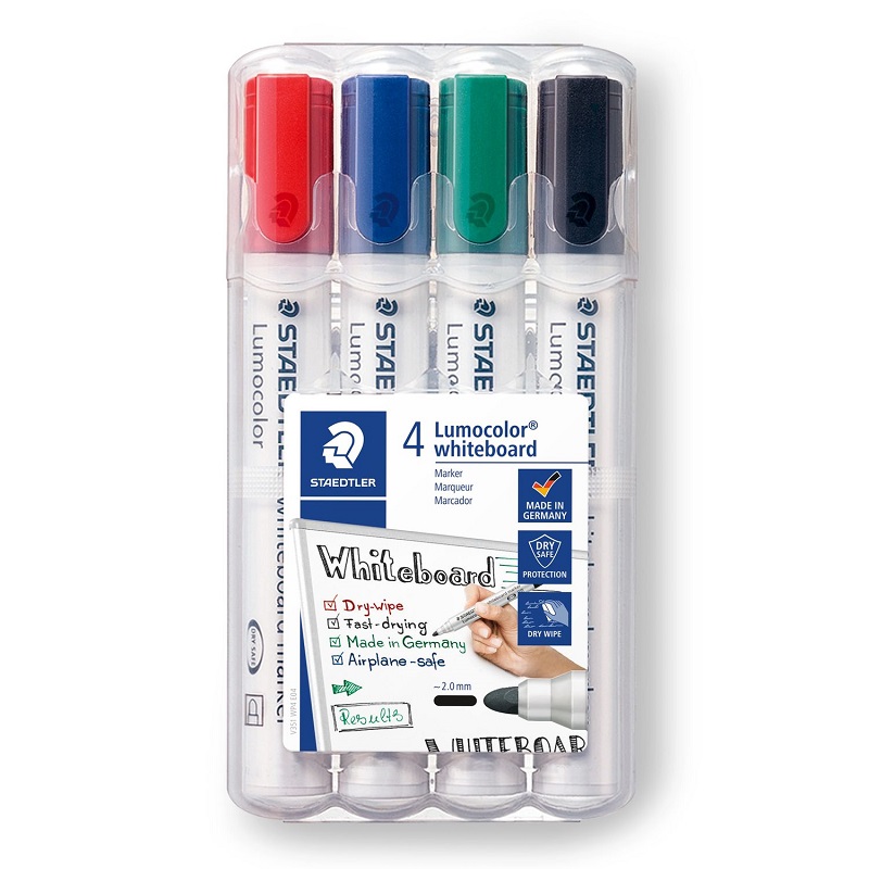 STAEDTLER Lumocolor na bílé tabule, 4ks kulatý hrot