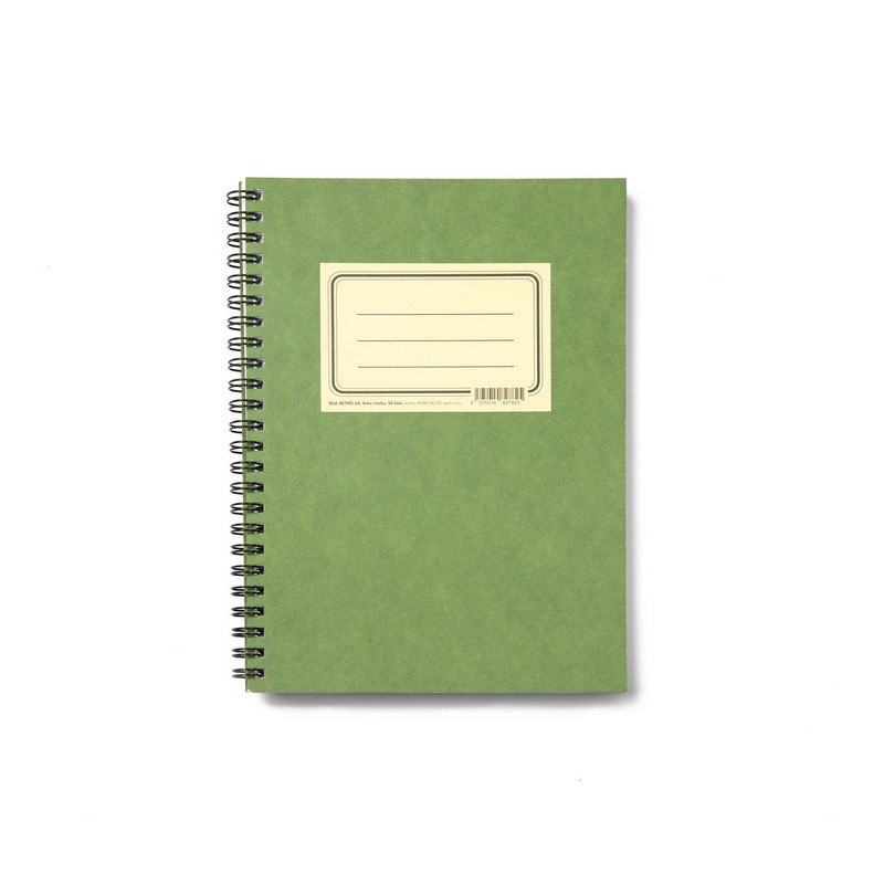 BOBO Zápisník "Zelenáč" A5, 50 bílých linko-tečkovaných listů