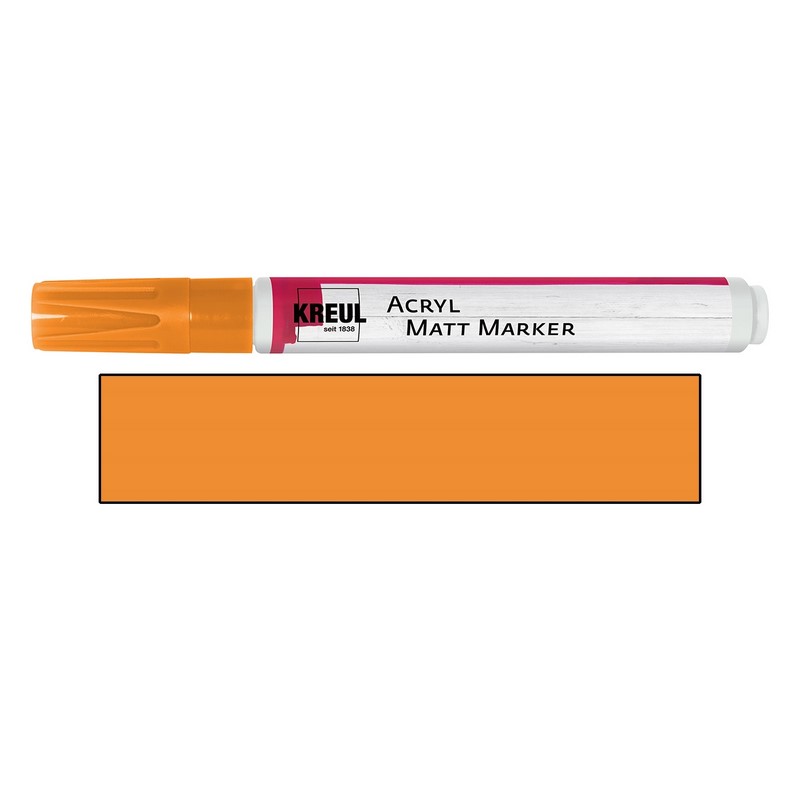 Akrylový popisovač matný KREUL "M", oranžový