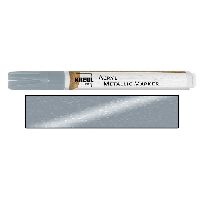 Akrylový popisovač metalický KREUL "M", stříbrný