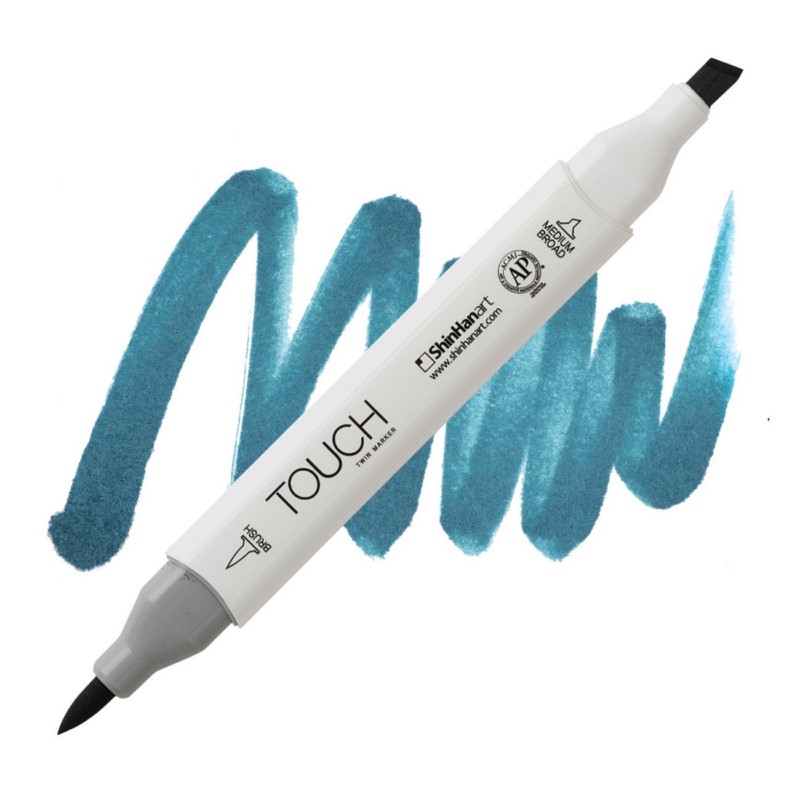 Lihová fixa TOUCH oboustranná Brush & Chisel, B62 Marine blue