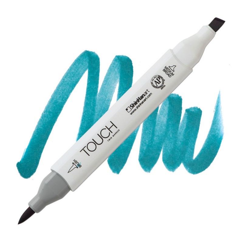 Lihová fixa TOUCH oboustranná Brush & Chisel, B64 Indian blue