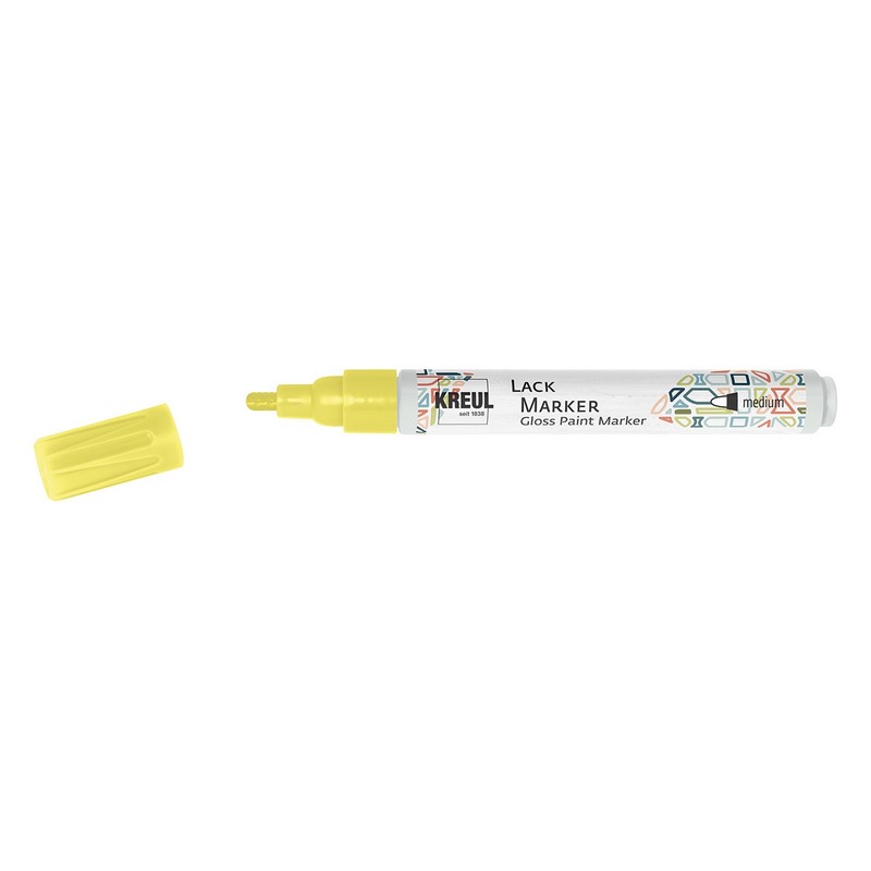 Lakový popisovač KREUL "M", NEON žlutý