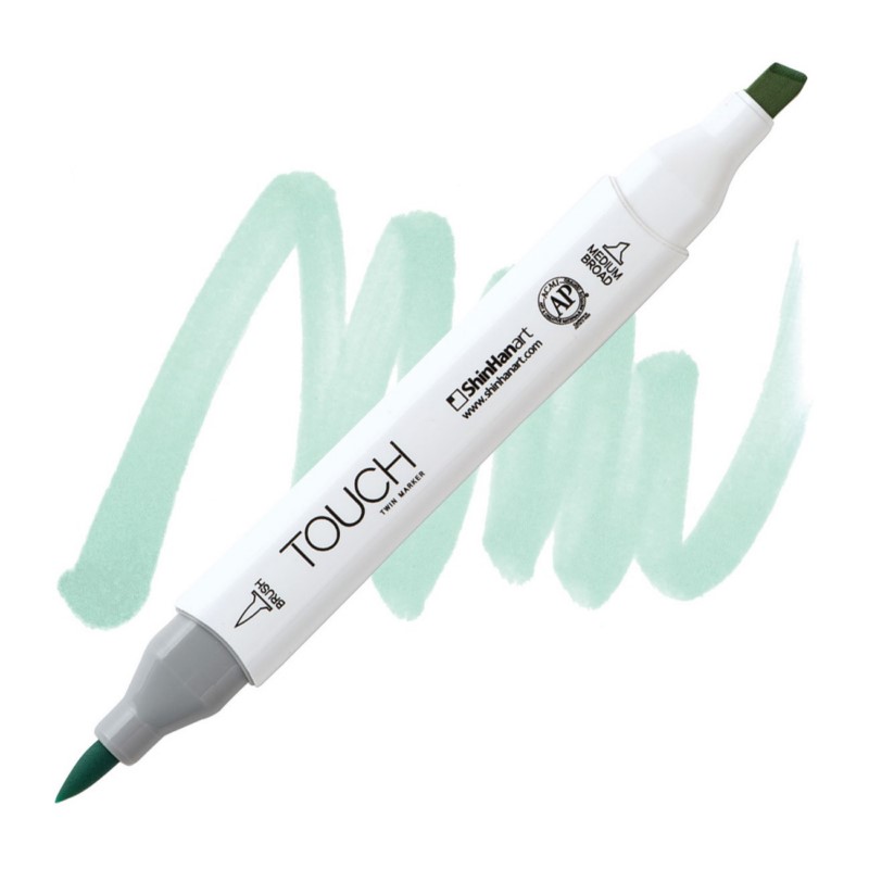 Lihová fixa TOUCH oboustranná Brush & Chisel, B68 Turquoise blue