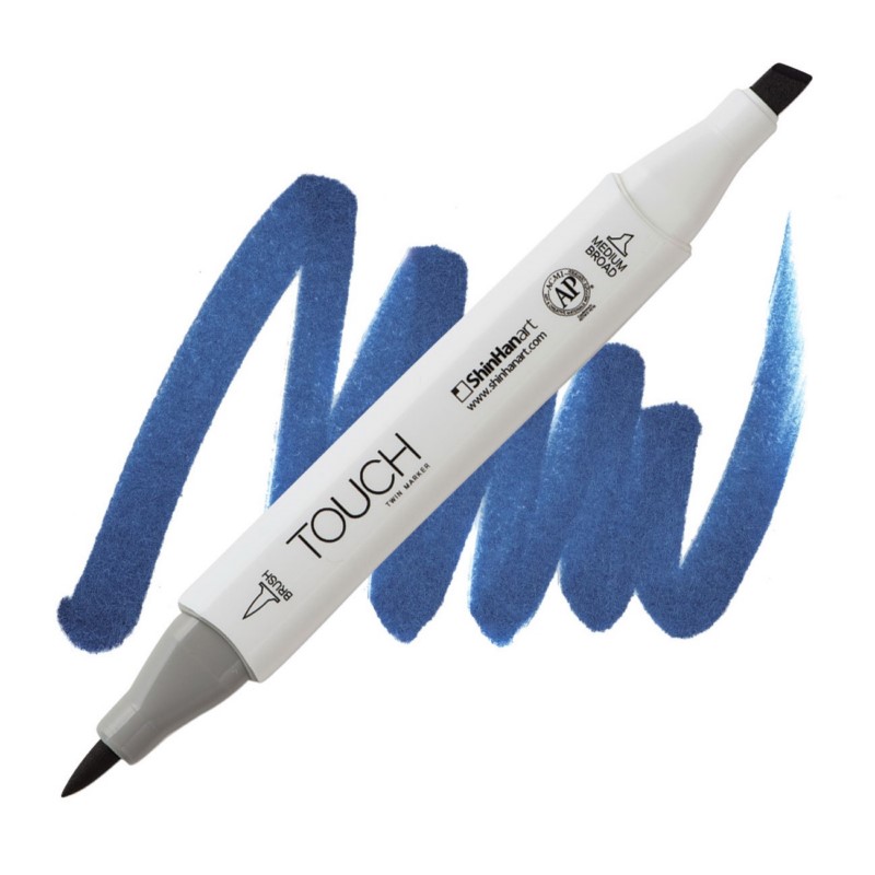 Lihová fixa TOUCH oboustranná Brush & Chisel, PB69 Prussian blue