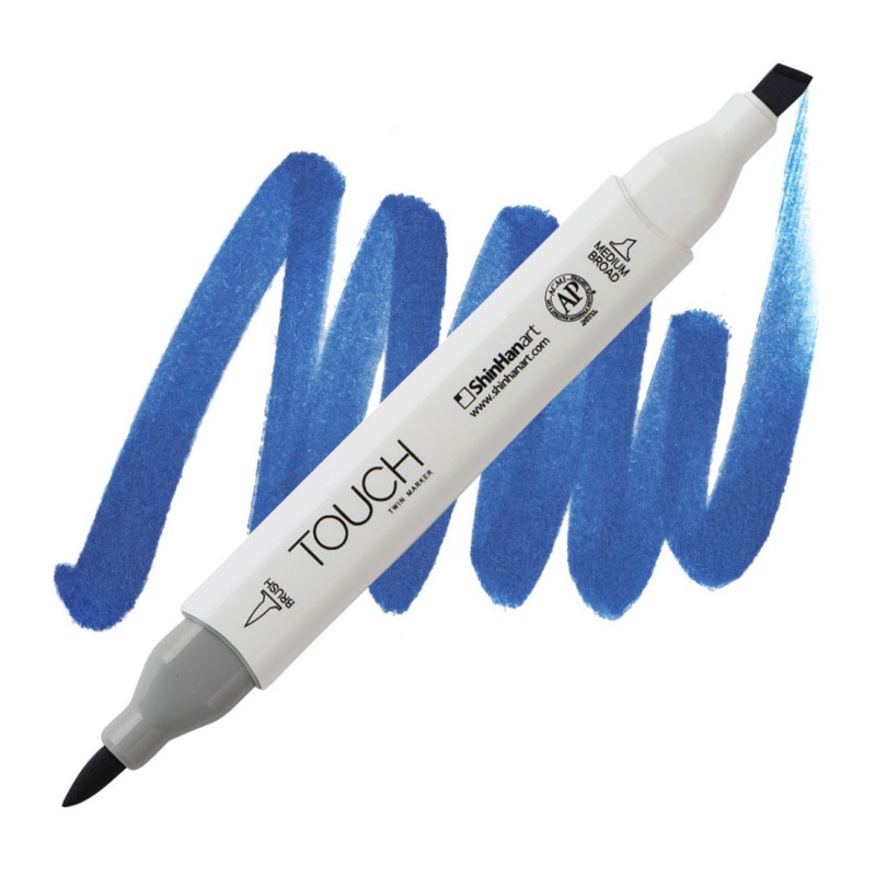 Lihová fixa TOUCH oboustranná Brush & Chisel, PB71 Cobalt blue