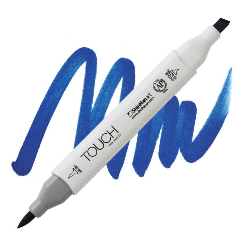 Lihová fixa TOUCH oboustranná Brush & Chisel, PB72 Napoleon blue