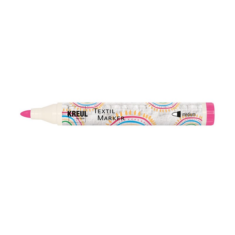 Popisovač na textil KREUL "M", neon růžový