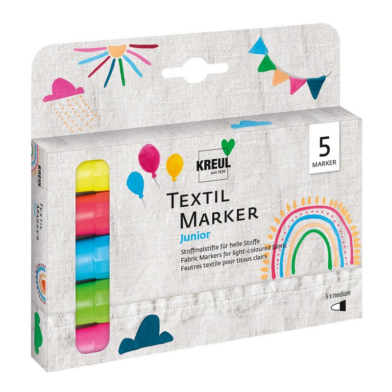 Popisovač na textil KREUL Junior "M", sada 5ks