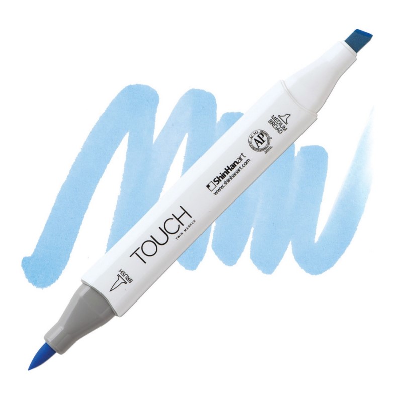 Lihová fixa TOUCH oboustranná Brush & Chisel, PB76 Sky blue
