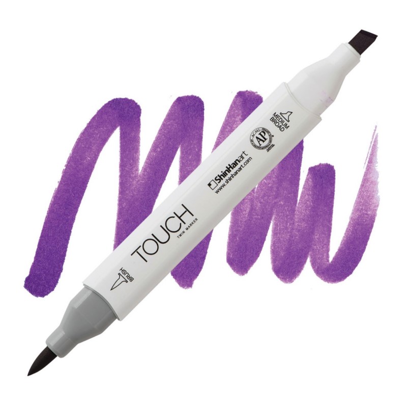 Lihová fixa TOUCH oboustranná Brush & Chisel, P81 Deep violet