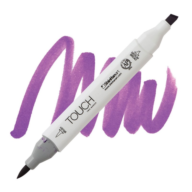 Lihová fixa TOUCH oboustranná Brush & Chisel, P82 Light violet