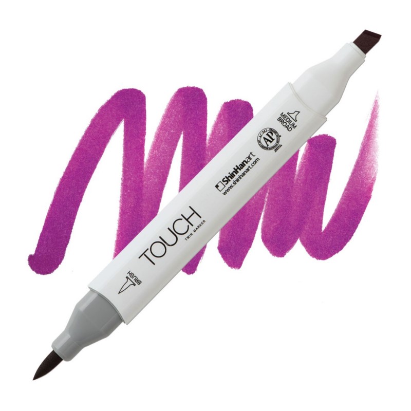 Lihová fixa TOUCH oboustranná Brush & Chisel, P85 Vivid purple