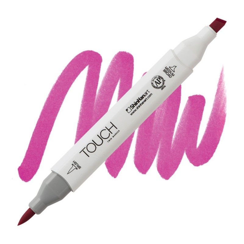 Lihová fixa TOUCH oboustranná Brush & Chisel, RP86 Vivid reddish purple