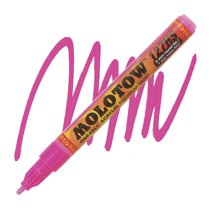 Akrylová fixa MOLOTOW One4All 127HS 2mm, fluorescent pink