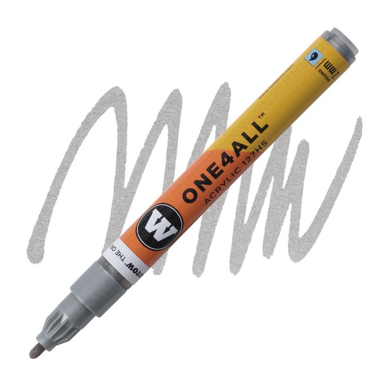 Akrylová fixa MOLOTOW One4All 127HS 2mm, metallic silver