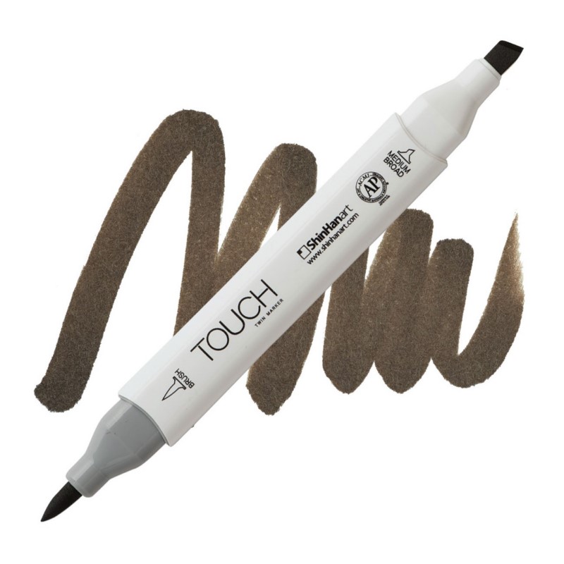 Lihová fixa TOUCH oboustranná Brush & Chisel, BR98 Chestnut brown