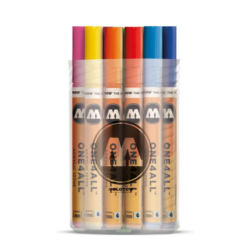 Akrylové fixy MOLOTOW One4All 127HS 2mm, 20ks základní A