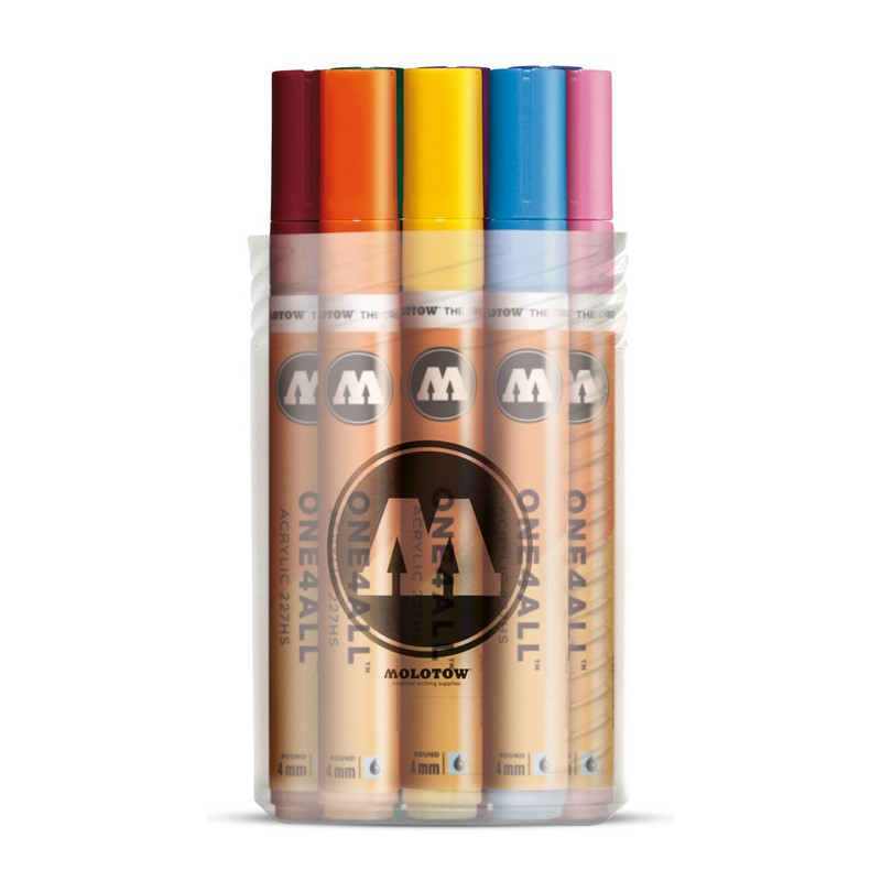 Akrylové fixy MOLOTOW One4All 227HS 4mm, 12ks základní A