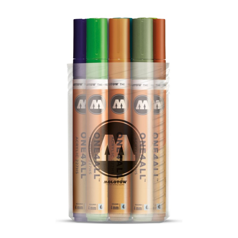 Akrylové fixy MOLOTOW One4All 227HS 4mm, 12ks základní B