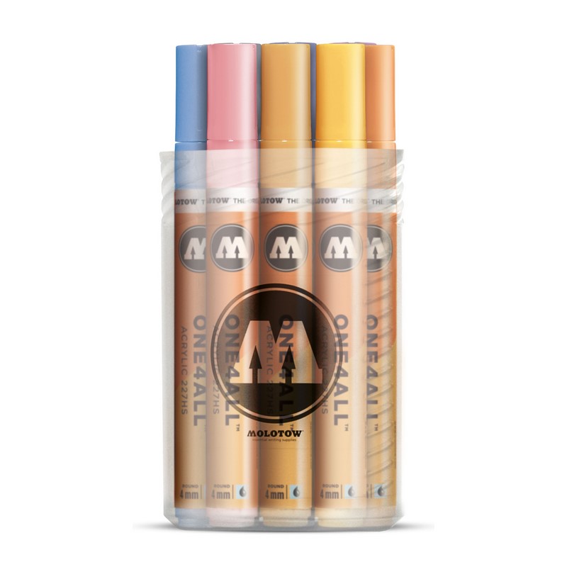 Akrylové fixy MOLOTOW One4All 227HS 4mm, 12ks pastelové