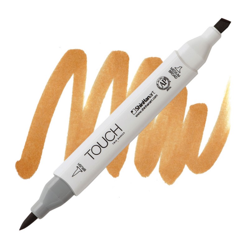 Lihová fixa TOUCH oboustranná Brush & Chisel, BR103 Potato brown