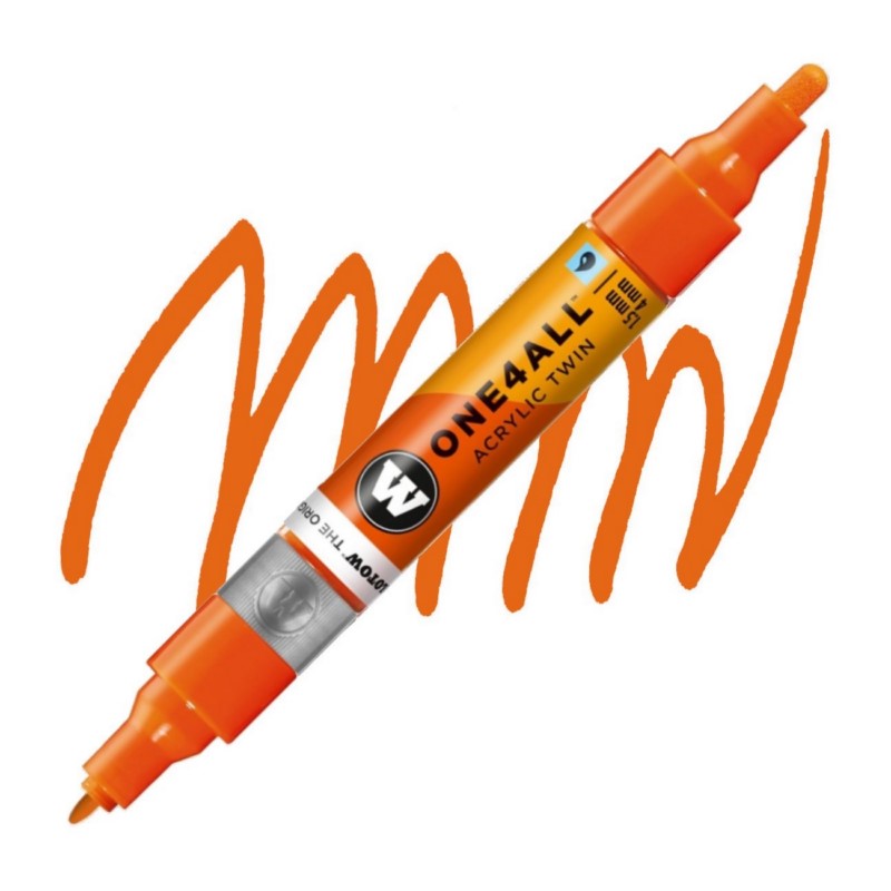 Akrylová fixa MOLOTOW One4All Twin 1,5-4mm, dare orange