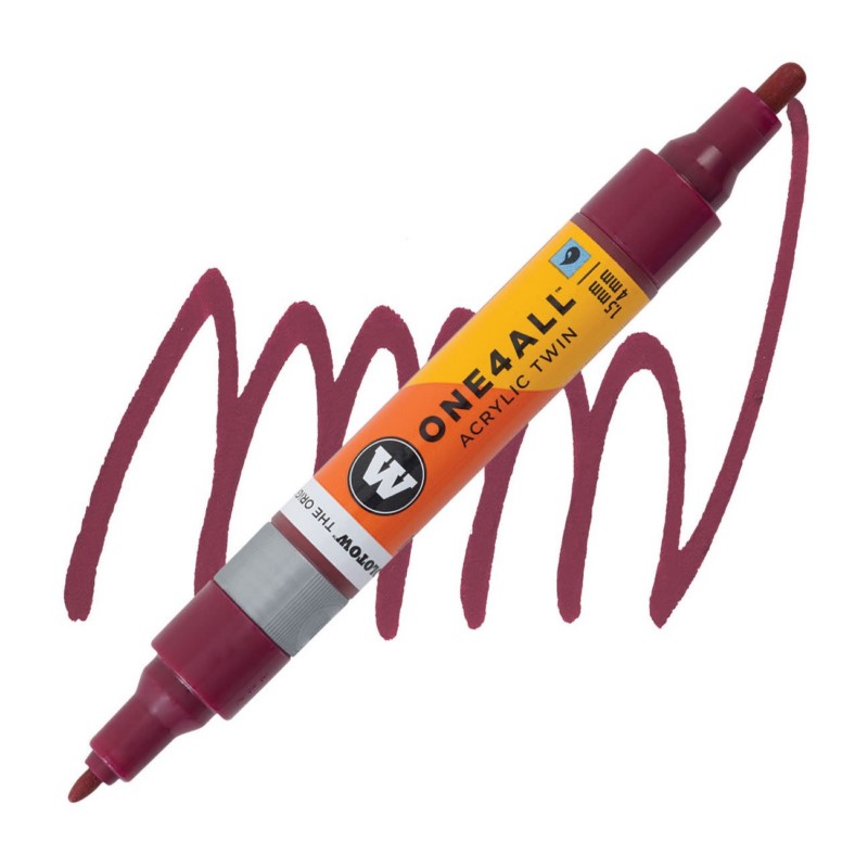 Akrylová fixa MOLOTOW One4All Twin 1,5-4mm, burgundy red