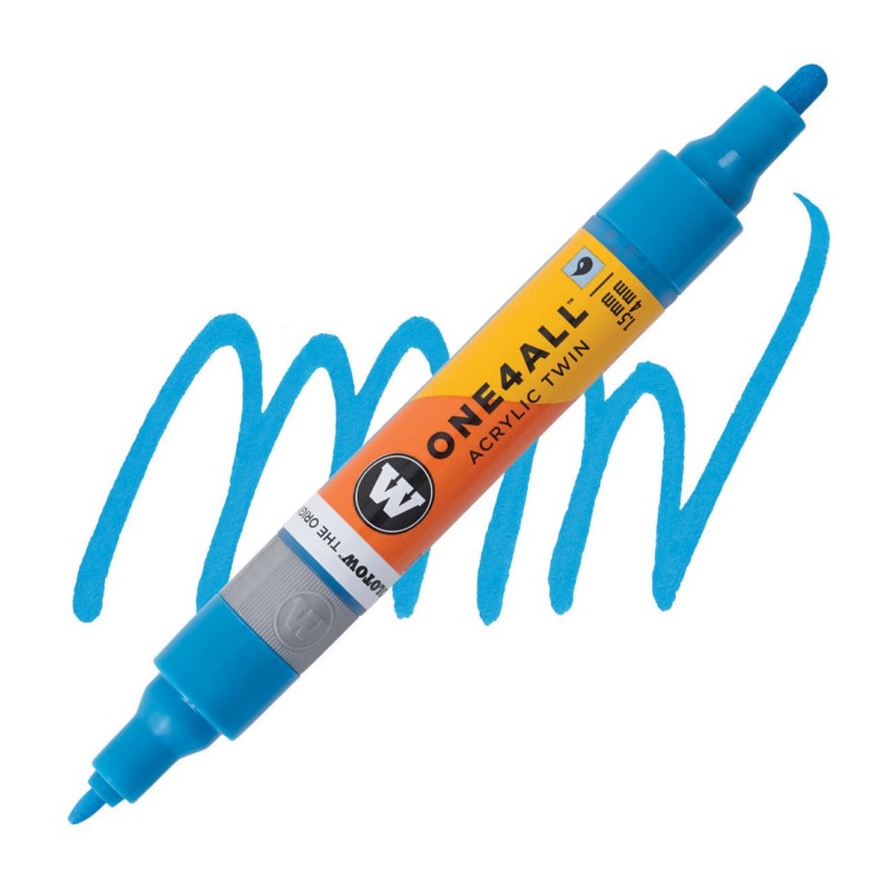 Akrylová fixa MOLOTOW One4All Twin 1,5-4mm, shock blue middle