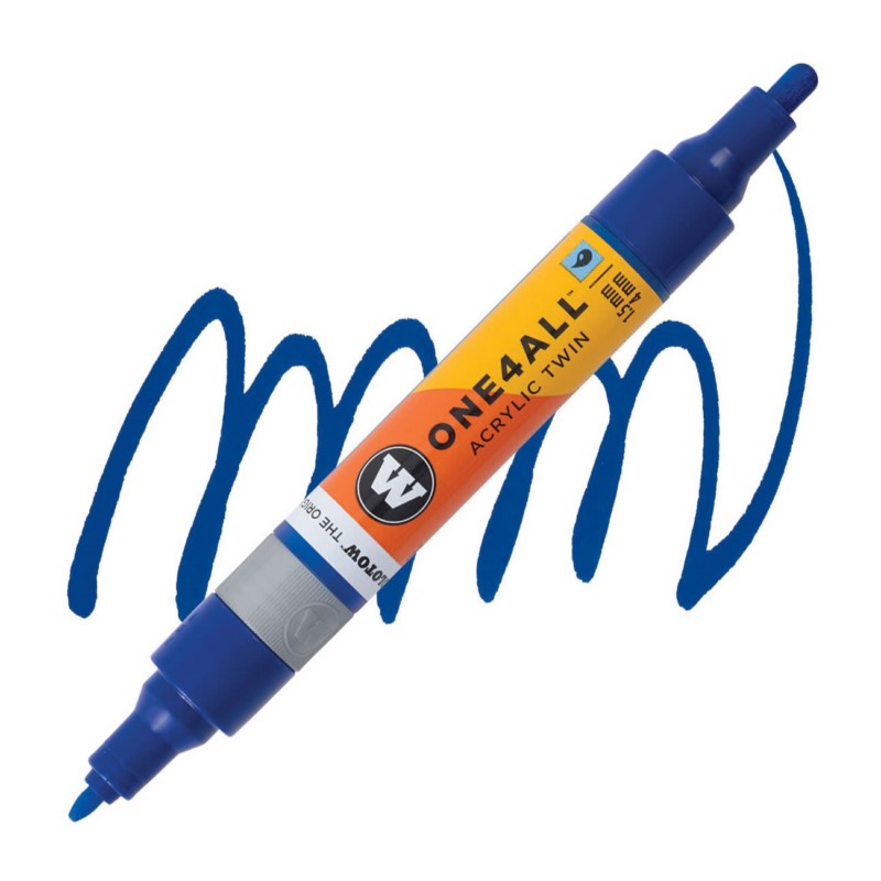 Akrylová fixa MOLOTOW One4All Twin 1,5-4mm, true blue