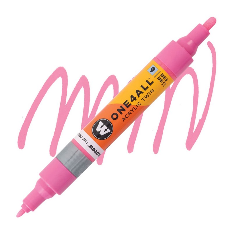 Akrylová fixa MOLOTOW One4All Twin 1,5-4mm, neon pink