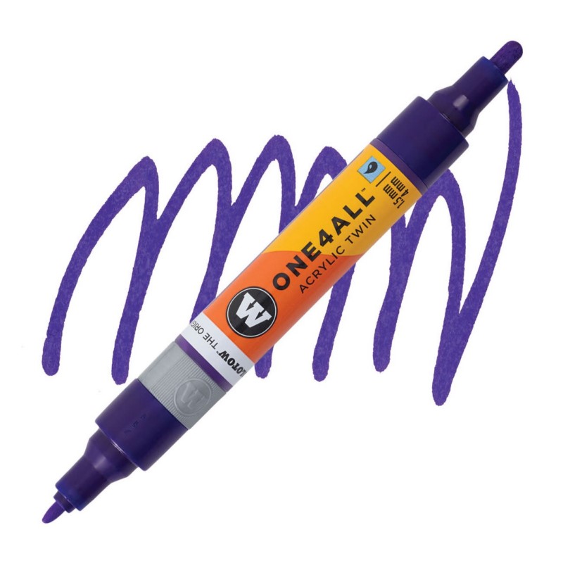 Akrylová fixa MOLOTOW One4All Twin 1,5-4mm, violet dark