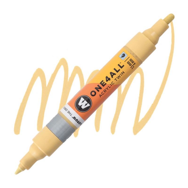 Akrylová fixa MOLOTOW One4All Twin 1,5-4mm, pastel sahara beige
