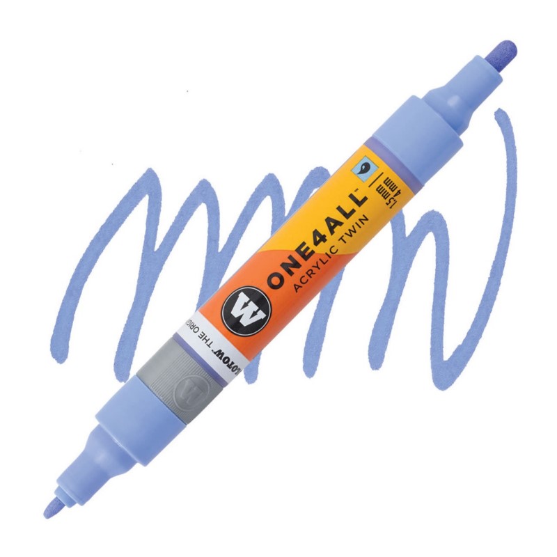 Akrylová fixa MOLOTOW One4All Twin 1,5-4mm, pastel blue violet