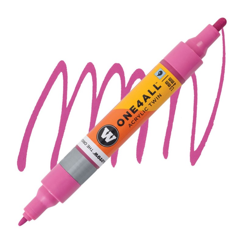 Akrylová fixa MOLOTOW One4All Twin 1,5-4mm, magenta
