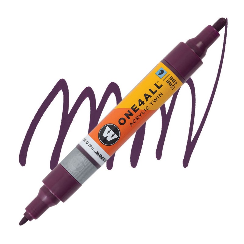 Akrylová fixa MOLOTOW One4All Twin 1,5-4mm, purple violet