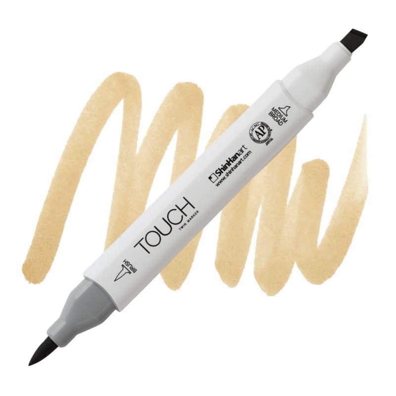 Lihová fixa TOUCH oboustranná Brush & Chisel, BR114 Pale camel