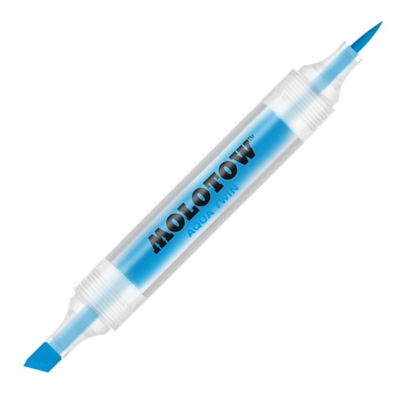 Akvarelová fixa MOLOTOW Aqua Twin, cyan